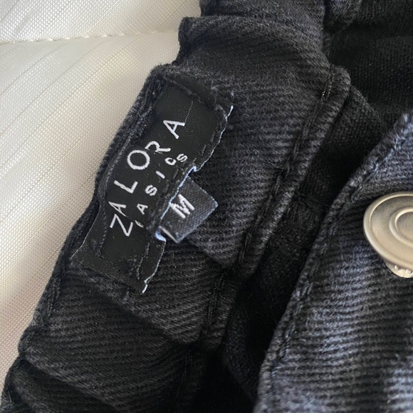 Zalora basic denim cropped joggers - Picture 2 of 5